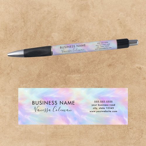 Professional Brand Minimal Script Iridescent Opal Pen