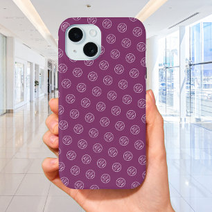 Professional Brand Pattern Logo Berry Purple iPhone 15 Case