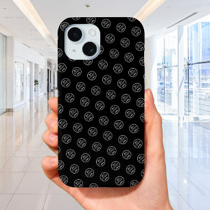 Professional Brand Pattern Logo Modern Black iPhone 15 Case