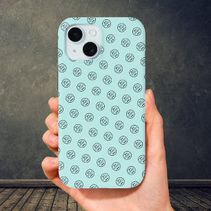 Professional Brand Pattern Logo Modern Summer Blue iPhone 15 Case