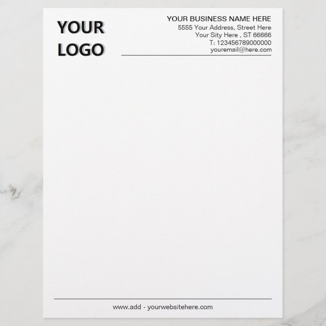 Professional Branded Business Letterhead Template (Front)