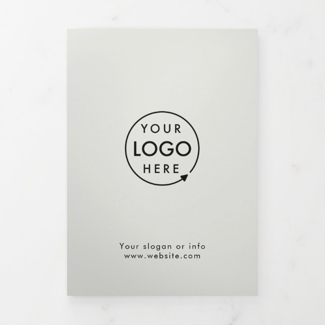 Professional Branded Gray Folded Brochure (Cover)