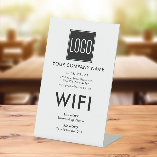 Professional Branded Logo Wifi Pedestal Sign (Creator Uploaded)