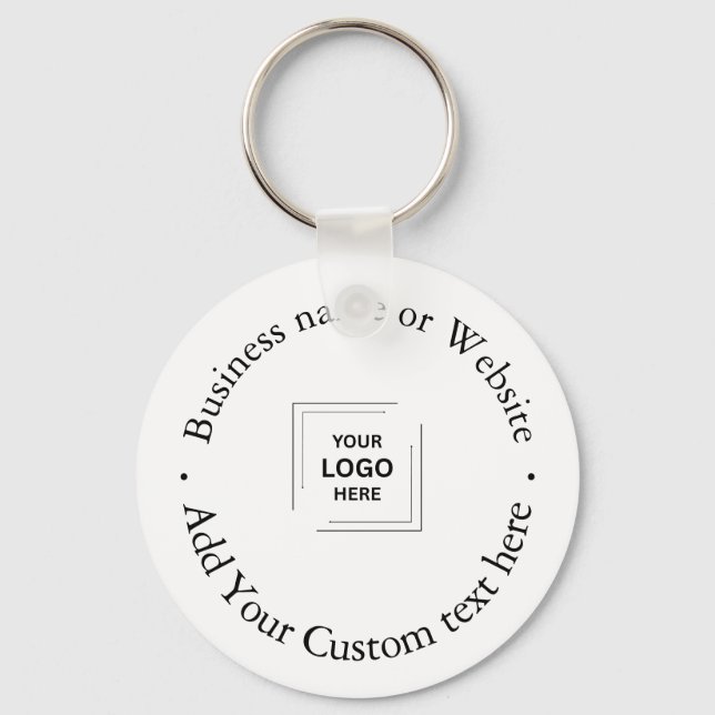 Professional Branding | Business Logo Minimal  Keychain (Front)