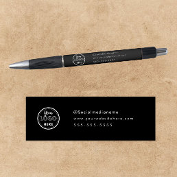 Professional Branding Minimalist Black Logo Promo Pen
