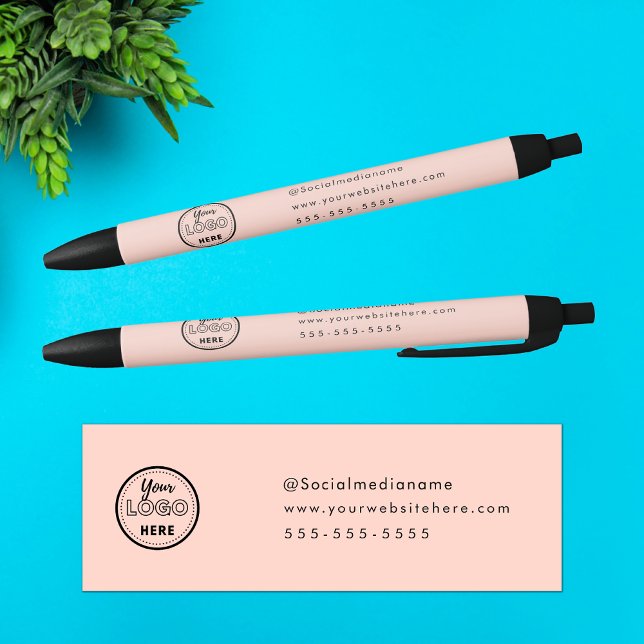 Professional Branding Minimalist Blush Pink Logo Pen (Creator Uploaded)