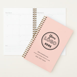Professional Branding Minimalist Blush Pink Logo Planner