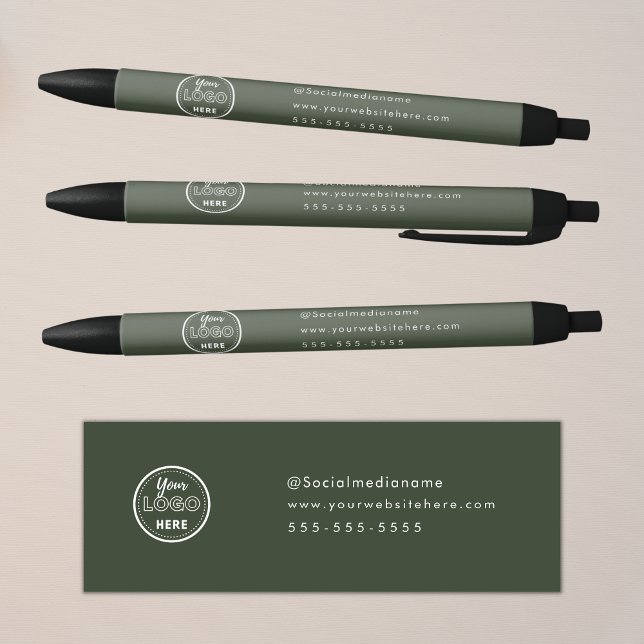Professional Branding Minimalist Forest Green Logo Pen (Creator Uploaded)