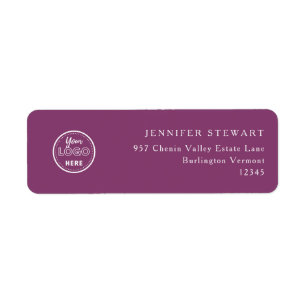 Professional Branding Minimalist Logo Berry Purple Label