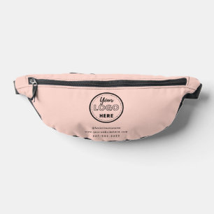 Professional Branding Minimalist Logo Blush Pink Fanny Pack