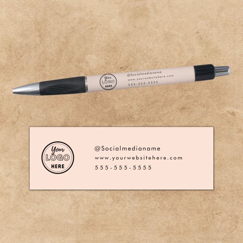 Professional Branding Minimalist Logo Blush Pink Pen