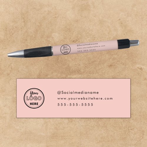 Professional Branding Minimalist Logo Blush Pink Pen