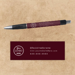 Professional Branding Minimalist Logo Burgundy Pen