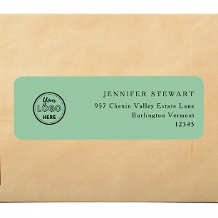 Professional Branding Minimalist Logo Mint Green Label