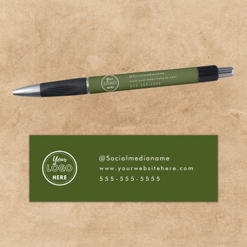Professional Branding Minimalist Logo Moss Green Pen
