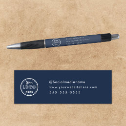 Professional Branding Minimalist Logo Navy Blue Pen