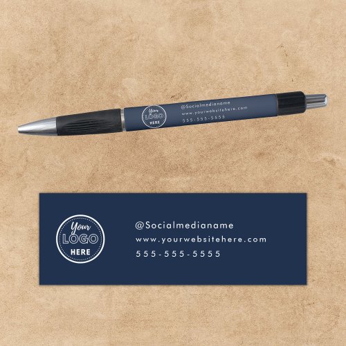 Professional Branding Minimalist Logo Navy Blue Pen