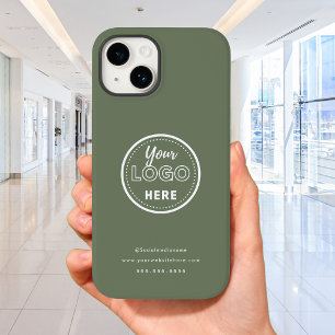 Professional Branding Minimalist Logo Sage Green Case-Mate iPhone 14 Case