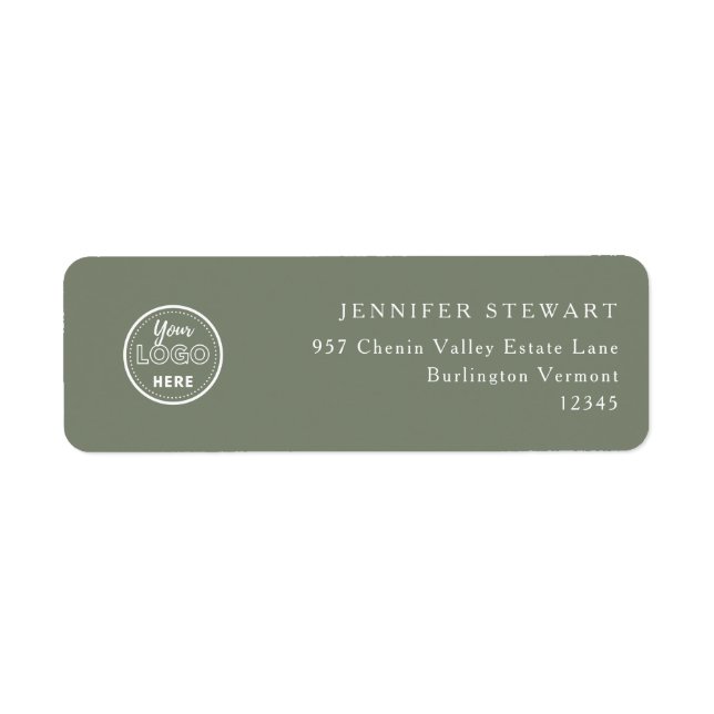 Professional Branding Minimalist Logo Sage Green Label (Front)