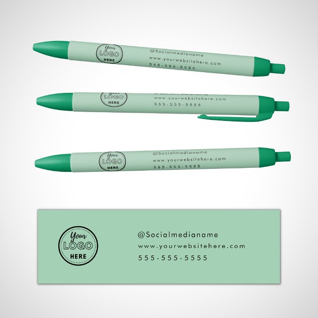 Professional Branding Minimalist Mint Green Logo Pen (Creator Uploaded)