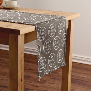 Professional Branding Minimalist Promo Logo Brown Short Table Runner
