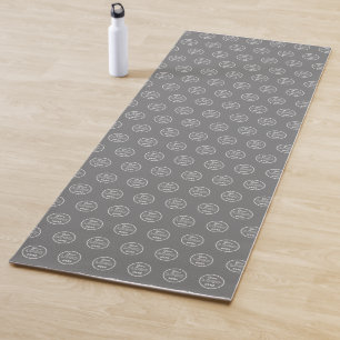 Professional Branding Minimalist Promo Logo Gray Yoga Mat