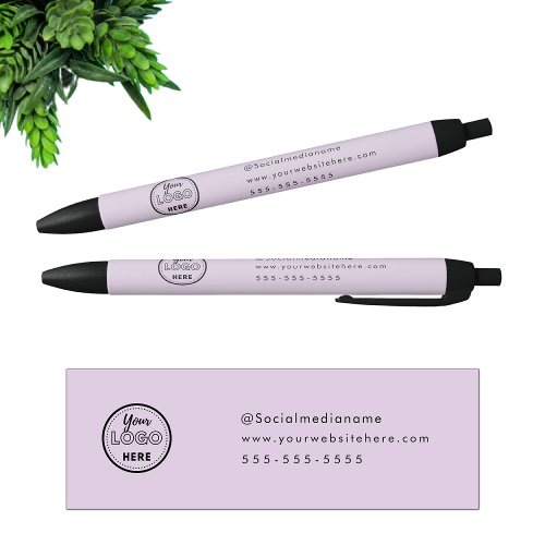 Professional Branding Minimalist Purple Logo Black Ink Pen