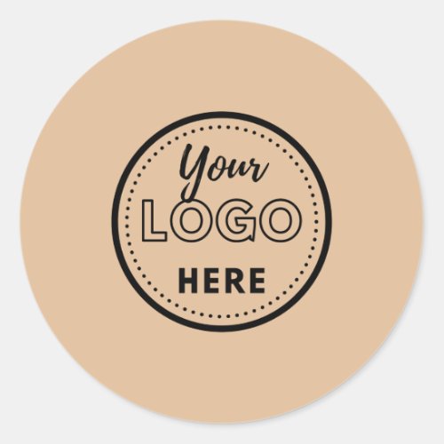 Professional Branding Minimalist Rustic Promo Logo Classic Round Sticker
