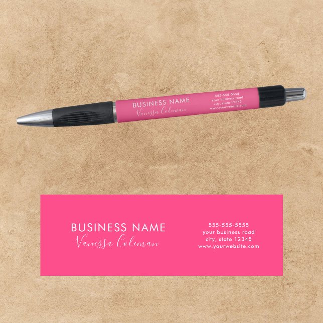 Professional Branding Minimalist Script Hot Pink Pen (Creator Uploaded)