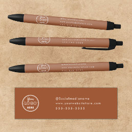 Professional Branding Minimalist Terracotta Logo Black Ink Pen