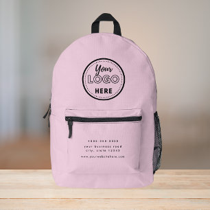 Professional Branding Modern Pink Promo Logo Printed Backpack