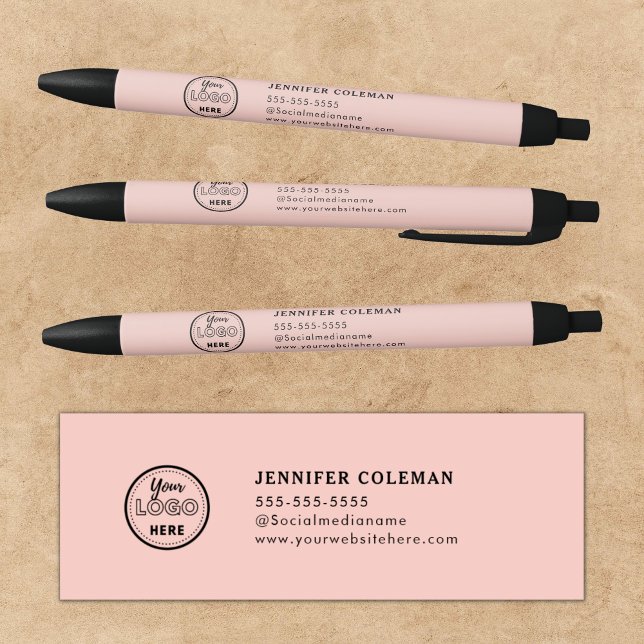 Professional Branding Promotional Logo Blush Pink Pen (Creator Uploaded)