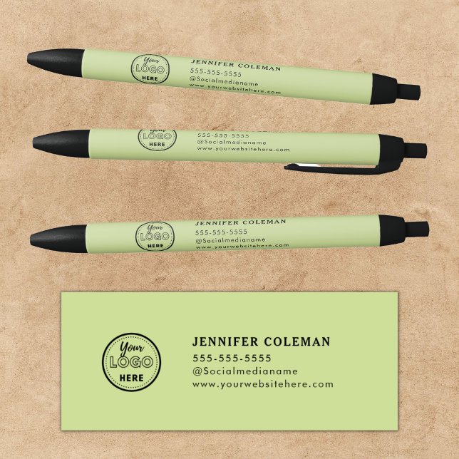 Professional Branding Promotional Logo Lime Green Pen (Creator Uploaded)