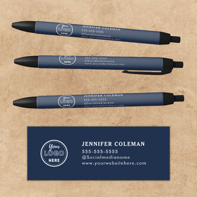 Professional Branding Promotional Logo Navy Blue Pen (Creator Uploaded)