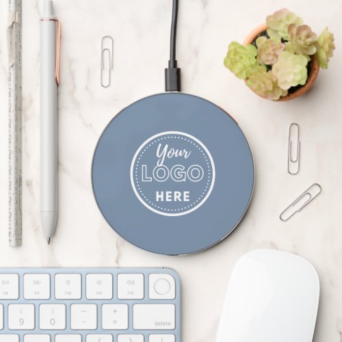 Professional Branding Promotional Logo Periwinkle Wireless Charger