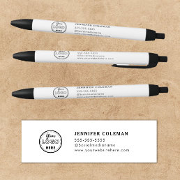 Professional Branding Promotional Logo White Black Ink Pen