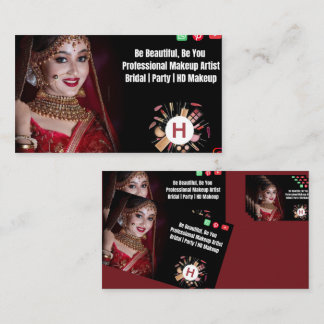 Professional Bridal & Party Makeup Artist | Home S Business Card