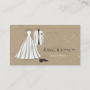 Professional Bride Stylist Wedding Dress Salon Business Card