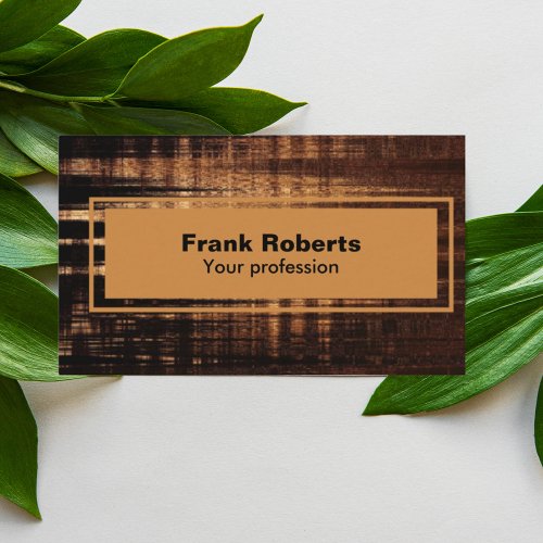 Professional Brown Black Modern Minimalist Business Card