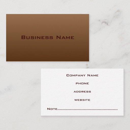 Customizable Professional Brown Business Card