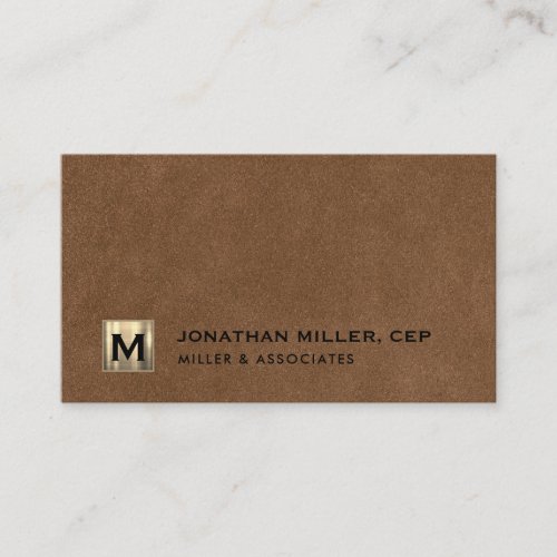 Professional Brown Leather Luxury Business Card