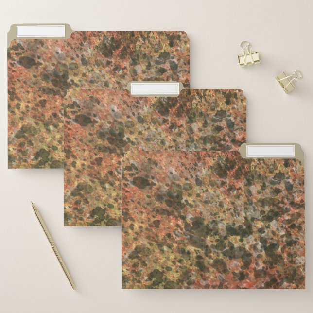 Professional Brown Marble Office File Folders (Set)