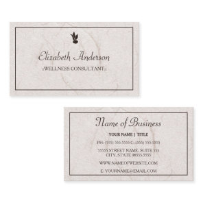 Professional Brown Nutrition Simple Organic Paper Business Card