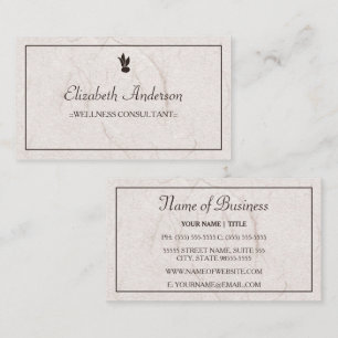 Professional Brown Nutrition Simple Organic Paper Business Card