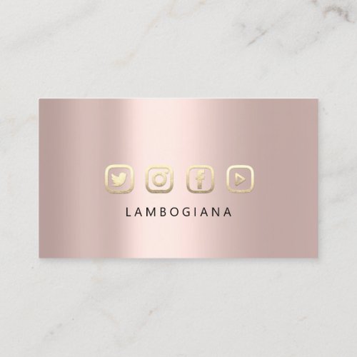 Professional Brows Gold Gray Logo Social Media  Business Card