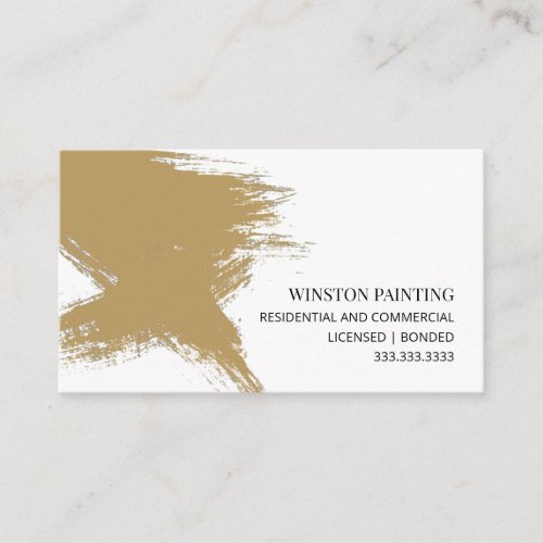 Professional Brush Stroke House Painter Business Card