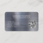 Professional Brushed Metallic Gray Logo QR Code