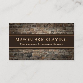 Professional Builder / Bricklaying Business Card by ImageAustralia at Zazzle