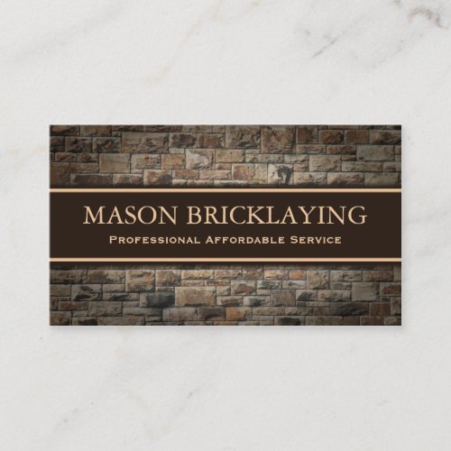 Professional Builder  Bricklaying Business Card