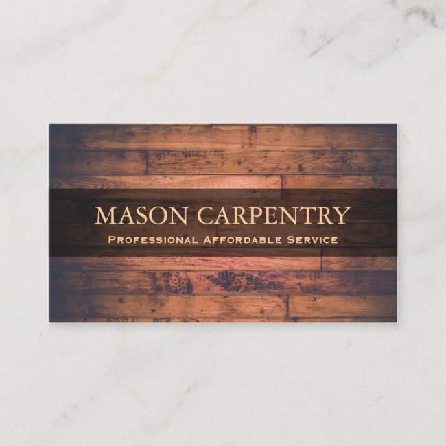 Professional Builder / Carpenter Business Card